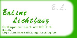 balint lichtfusz business card